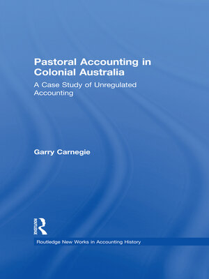 cover image of Pastoral Accounting in Colonial Australia